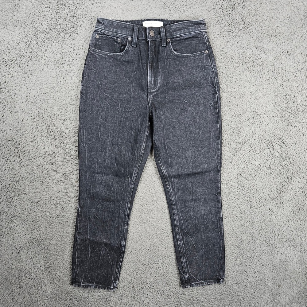Abercrombie & Fitch Curve Love The Mom High‎ Rise Jeans Washed Black 26 2S